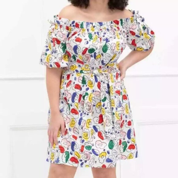 Eloquii Dresses & Skirts - NWT Eloquii Elements Floral Off-The-Shoulder Dress, 100% Cotton, Size 14